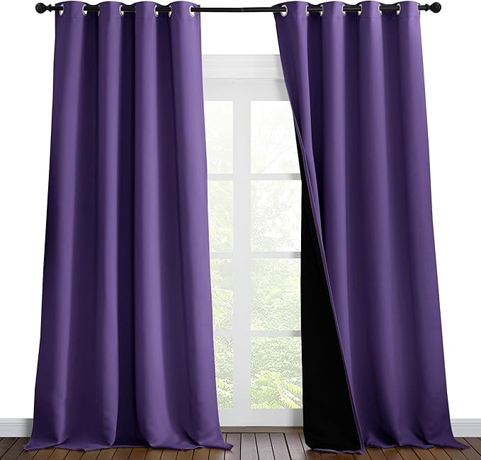 NICETOWN 100% Blackout Blinds, 52 inches x 102 inches, Laundry Room Decor by NICETOWN