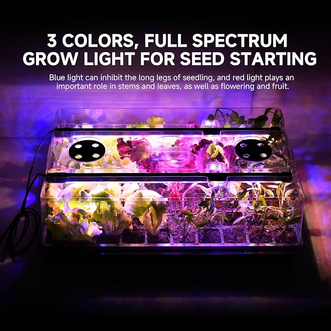 Seed Starter Trays with Grow Lights, Color Change Grow Lights - Image 6
