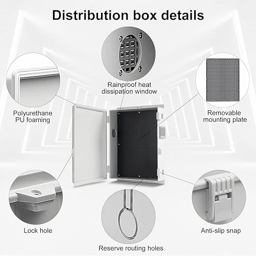 Outdoor Electrical Junction Box, ABS Water Resistant Enclosure - Image 4