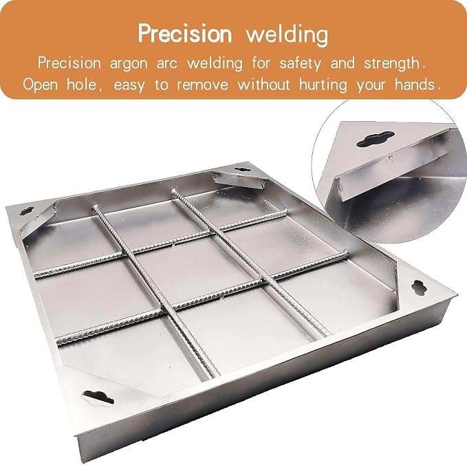 C Class 20x20 Invisible Stainless Steel Manhole Cover and Frame - Image 5