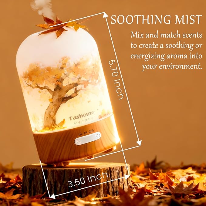 Essential Oil Diffuser Hand Blown Glass, 100ml Small Aromatherapy Diffuser - Image 4