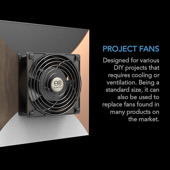 AC Infinity AXIAL 1238, Muffin Fan, 115V 120V AC 120mm x 38mm High Speed - Image 3