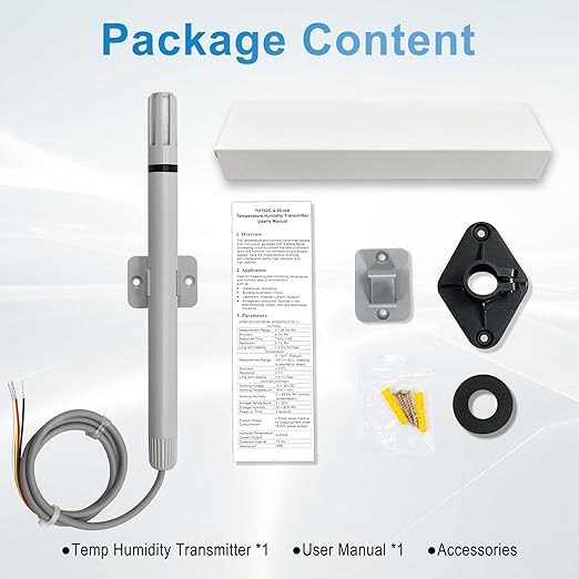 Tzone Temperature and Humidity Sensor 4-20 mA Temp Humidity Transmitter - Image 9