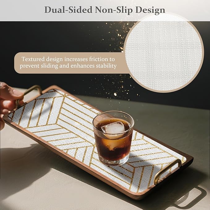 FINNEZ Drawer and Shelf Liner for Kitchen Cabinet Non Adhesive Non Slip 17in x - Image 2