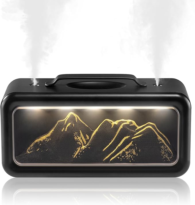 HEEYCEM Small Humidifiers for Bedroom, 600ml Cool Mist Top Fill Humidifier for by Unknown