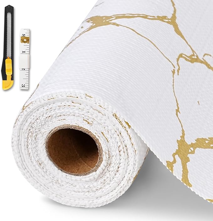 Drawer and Shelf Liner for Kitchen Cabinet, Non-Adhesive Cabinet Liner 12in x by GTJ