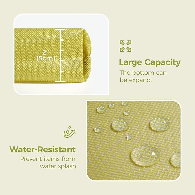 pack all 3 Pcs Water-resistant Material Zipper Pouch Set, Mesh Zipper Bags - Image 3