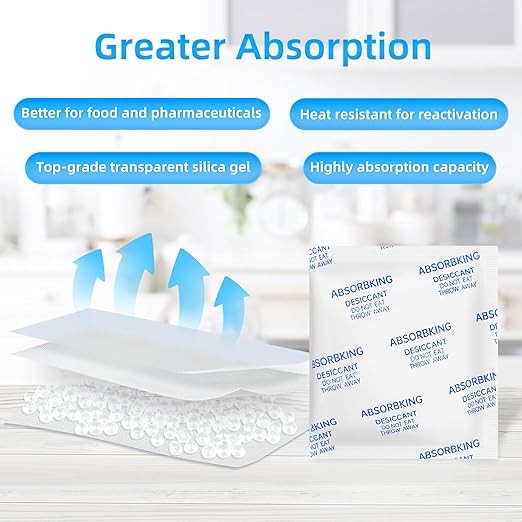 Desiccant Packs for Storage – 10 Gram 80 Packs Moisture Absorbers for Food - Image 2