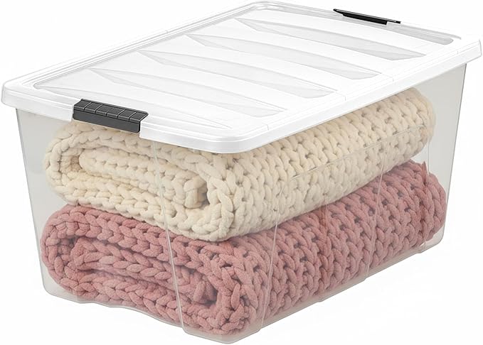 IRIS USA 94 Qt Stackable Plastic Storage Bins - Image 4