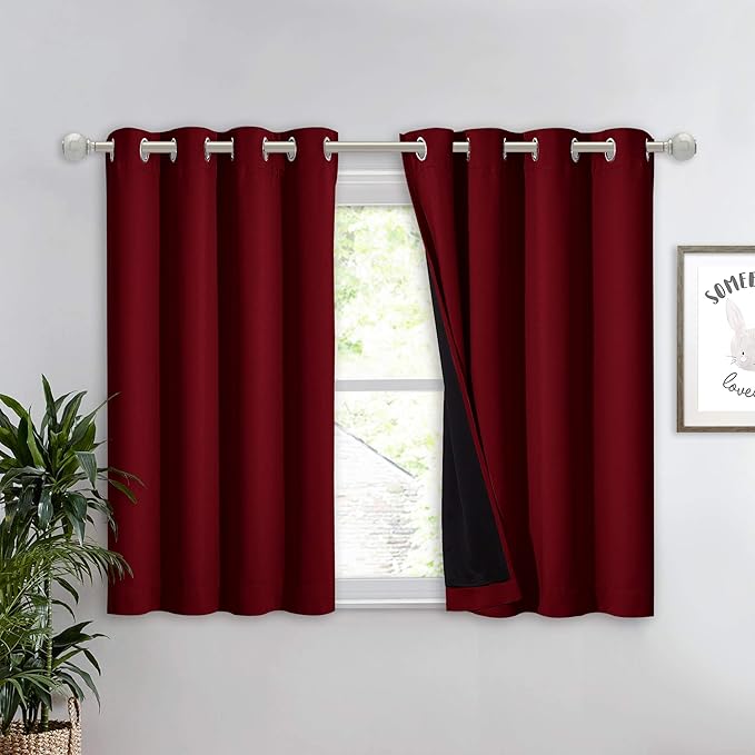 NICETOWN Kitchen Full Blackout Curtain Panel, Super Thick and Soft Insulated by NICETOWN