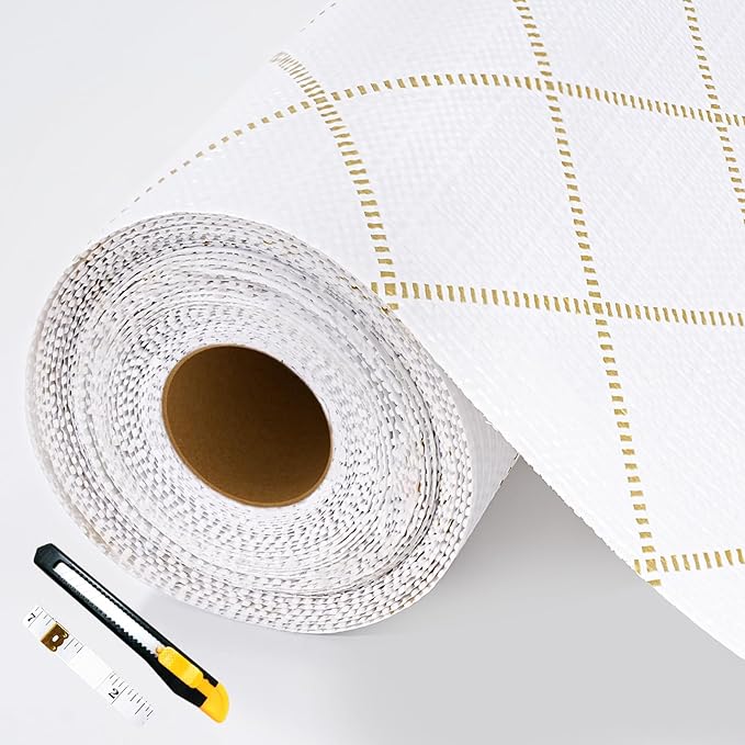 Shelf Liners for Kitchen Cabinets Non-Adhesive, Non-Slip Thickened Shelf Paper by Fzzcvo