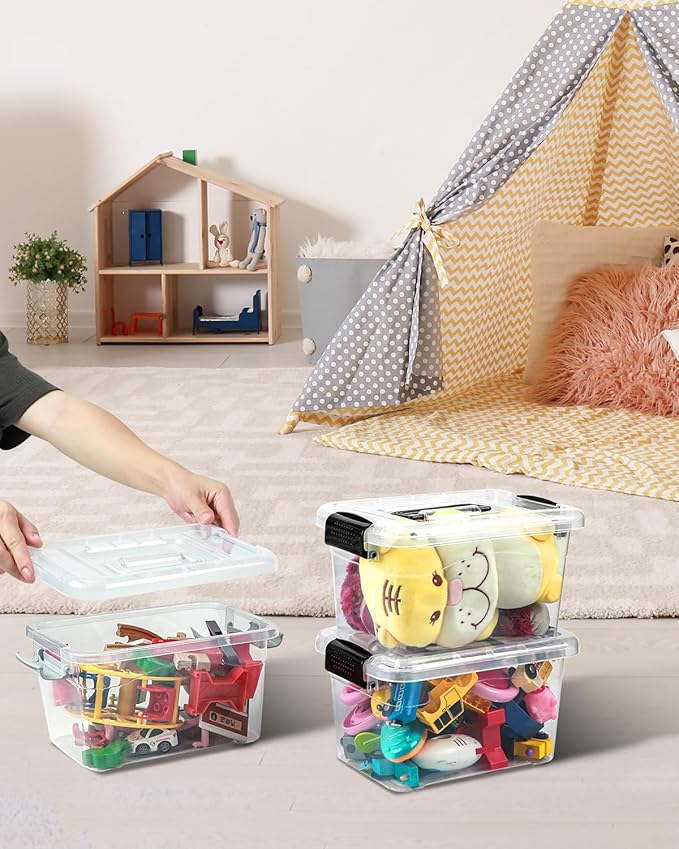 Plastic Storage Bins 7 Quart-Storage Organizer Bins - Image 7