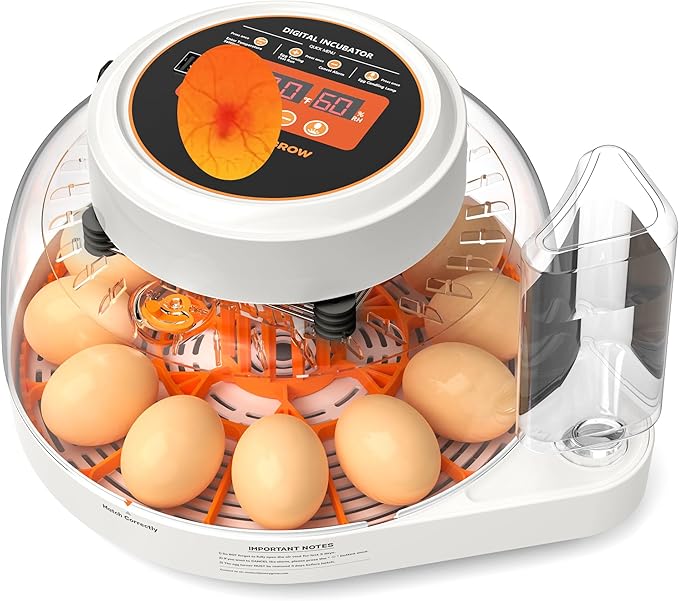 Incubators for Hatching Eggs, 12 Eggs Smart Incubator by EVERYGROW