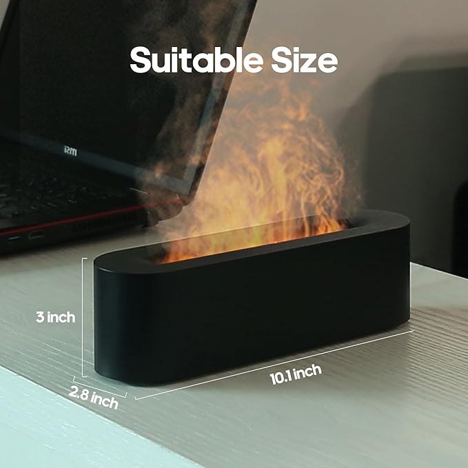 Essential Oil Diffusers, Flame Colorful Water Vapor Fire Fireplace Humidifier - Image 2