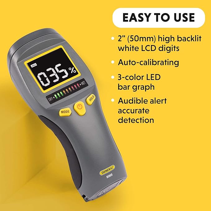 General Tools LCD Moisture Meter #MM8 - Image 3