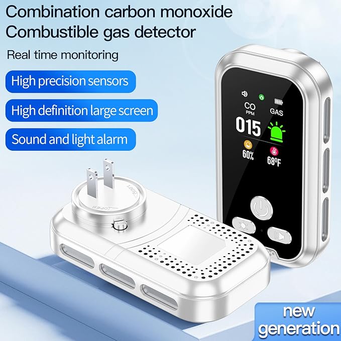 4IN1 Plug in Natural Gas & Carbon Monoxide Detectors Combination Builti-in 2000 - Image 3
