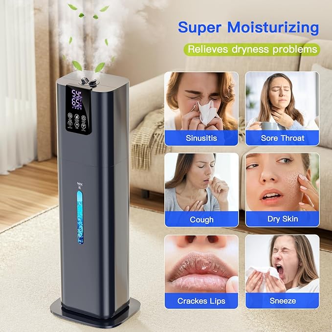 Smart Humidifiers Large Room Bedroom Home, 2.11Gal Quiet Top Fill Cool Mist - Image 8