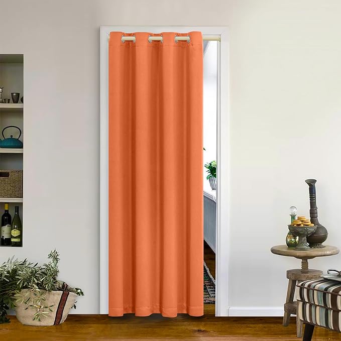 MYSKY HOME Burnt Orange Door Curtains by MYSKYHOME