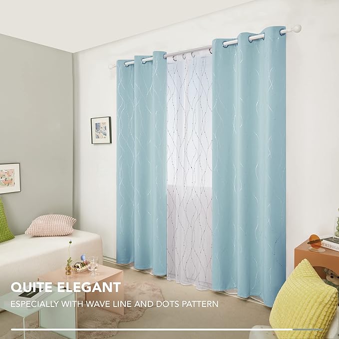 Deconovo Blackout Curtains, Thermal Insulated Soundproof Grommet Drapes - Image 3