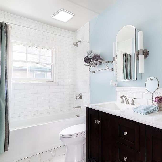Homewerks 7141-110-G4 Bathroom Fan Integrated LED Light Ceiling Mount Exhaust - Image 8