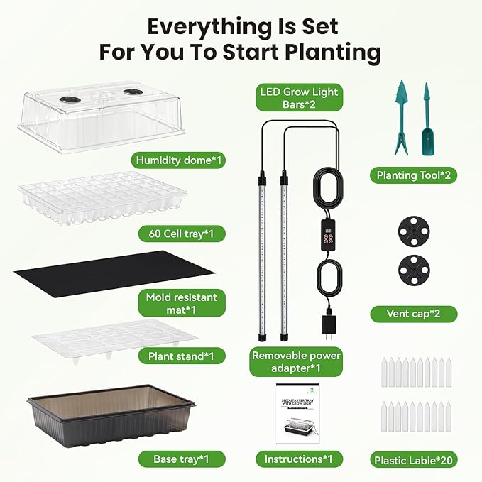 Seed Starter Tray with Grow Light - Image 7