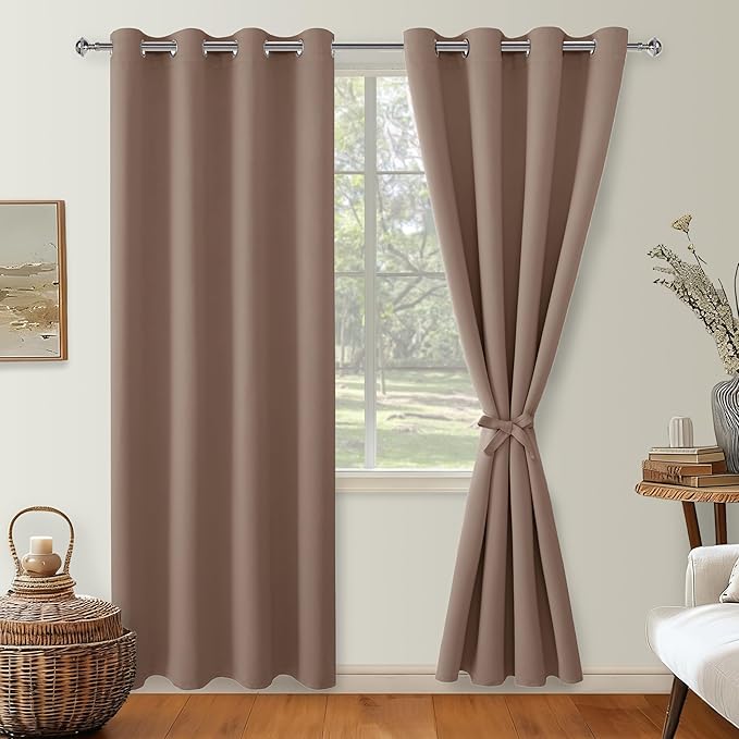 Hiasan Blackout Curtains for Bedroom, 52 x 84 Inches Long - Image 2