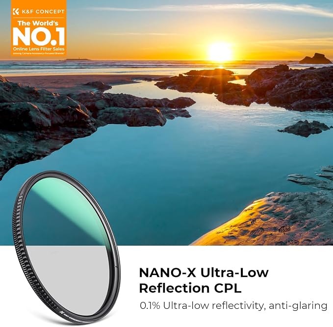 K&F CONCEPT 67mm Ultra-Low Reflectivity Circular Polarizers Filter 28 - Image 2