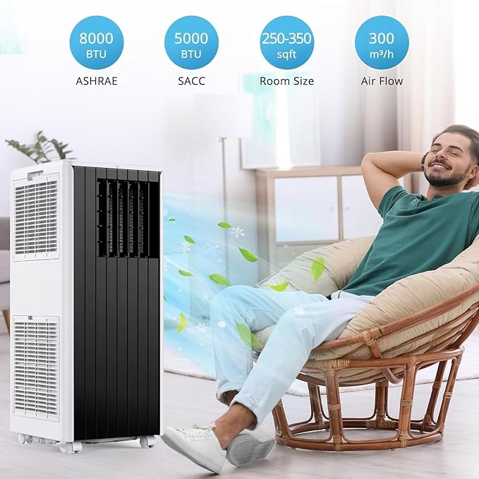 8000 BTU Portable Air Conditioner-3-In-1 - Image 3