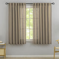 DONREN Taupe Burlap Linen Textured Curtains & Drapes by DONREN