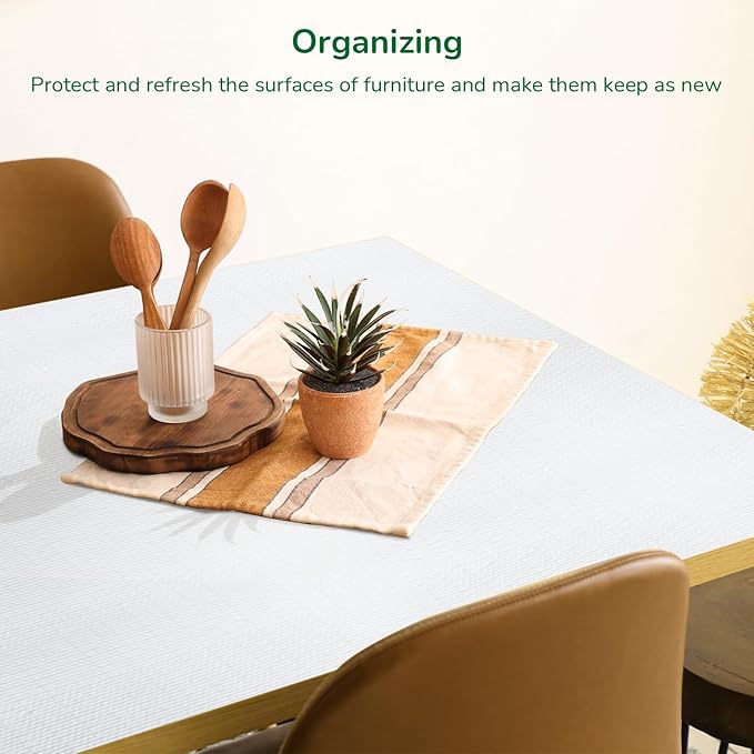 Practical White Shelf Liners for Kitchen Cabinets, Non-Adhesive Drawer Liner - Image 7