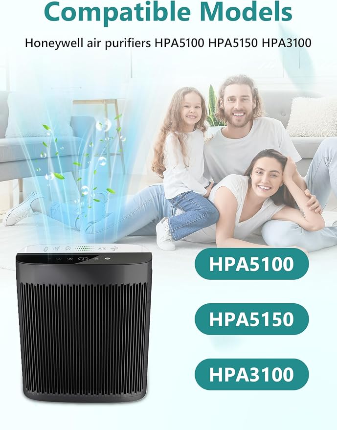 HPA5100B Replacement Filter for Honeywell HPA5100 HPA5150 HPA3100, 2 S Carbon - Image 3