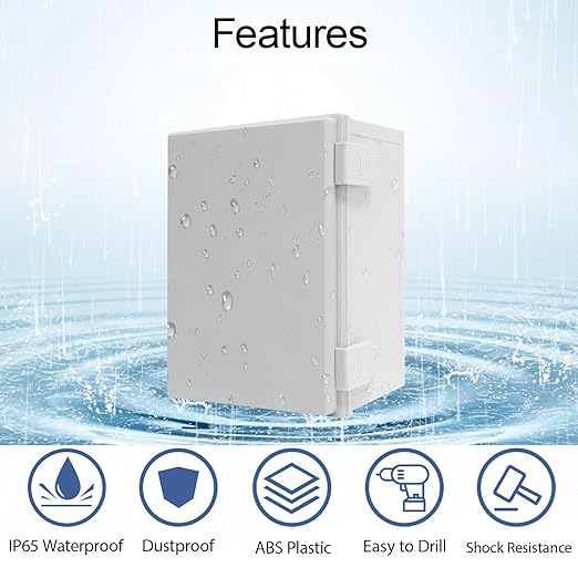 Junction Box IP65 Waterproof Dustproof ABS Plastic Enclosure, Outdoor and - Image 3