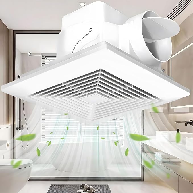 Bathroom Exhaust Fan for Ceiling, Household Bath Vent Ventilation Fan, 110 CFM - Image 2