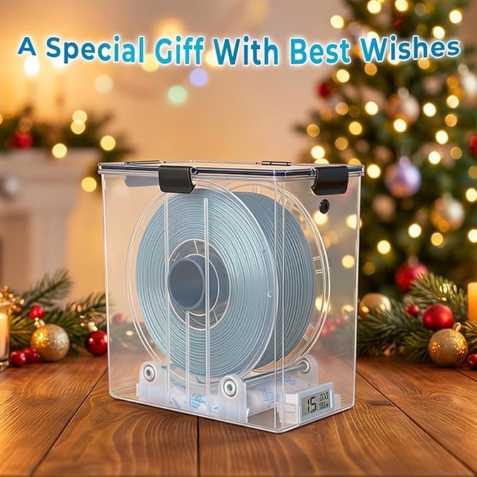 Filament Storage Box for 3D Printer, Dual-Outlet Airtight Dry Box - Image 2