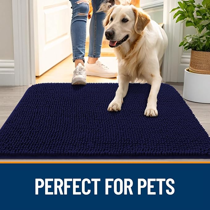 OLANLY Dog Door Mat for Muddy Paws 70x35, Absorbs Moisture and Dirt, Absorbent - Image 6