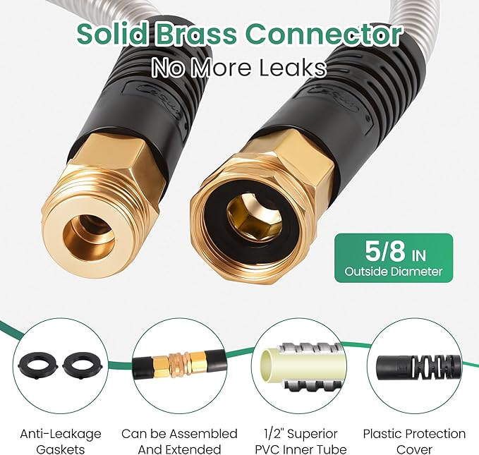 Cesun Metal Garden Hose 75ft - Image 7