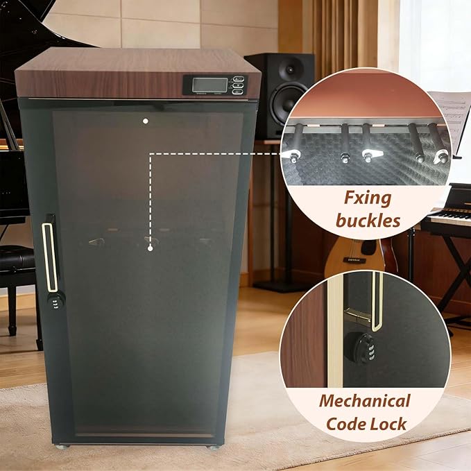 40x36x81in Musical Instrument Dry Cabinet, 35-60% RH, Silent Version - Image 4