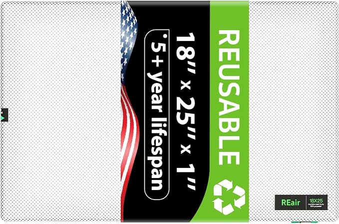 Reair 18x25x1 Extra Replacement Filter without Frame, Washable and Reusable Air by Reair