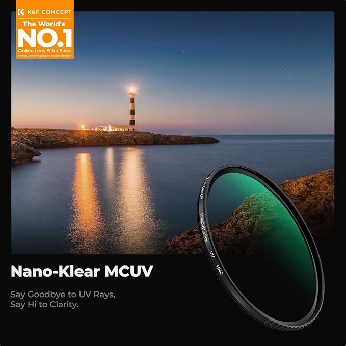 K&F CONCEPT 40.5mm MCUV Lens Protection Filter Ultra Slim 18 Multi-Coating | - Image 2