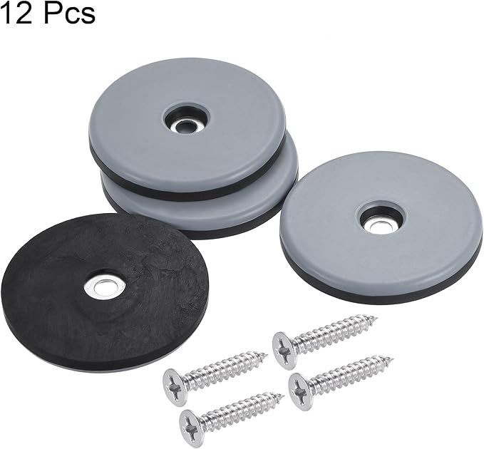 uxcell 50mm Furniture Feet Slider Glides Screw-in Chair Leg Protector Pads PTFE - Image 3