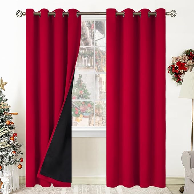 BGment Christmas 100% Blackout Curtains Thermal Insulated by BGment