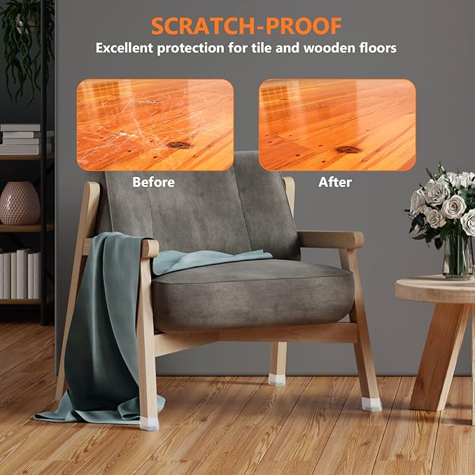 16pcs Square Chair Leg Floor Protectors, Furniture Pads - Image 5