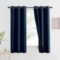 NICETOWN 100% Blackout Curtain Panel, Thermal Insulated Black Liner Curtain by NICETOWN