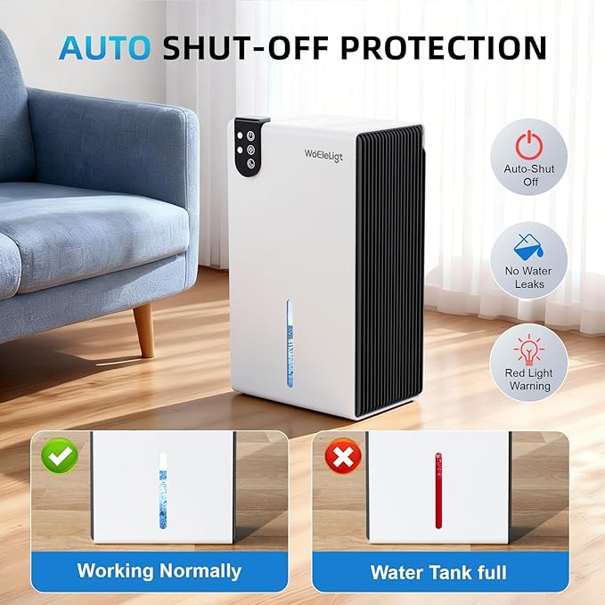 Dehumidifier for Home Small Dehumidifiers for Basement, Auto Shut-Off, Sleep - Image 3