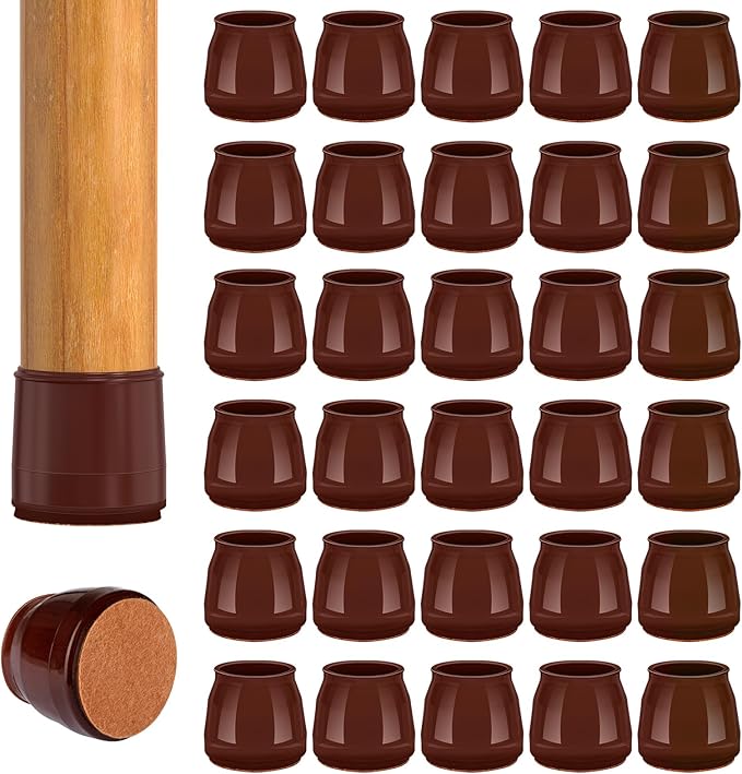 36pcs Round Chair Leg Floor Protectors, Felt Pads Chair Leg Protectors by BAIPOK