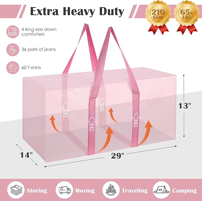 6 Pack Extra Heavy Duty Large Moving Bags - Image 2