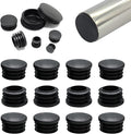 1-1/4" Plastic Hole Plugs Black -Round Chair Leg Caps, Flush Mount Pipe Plugs by EASYEAH