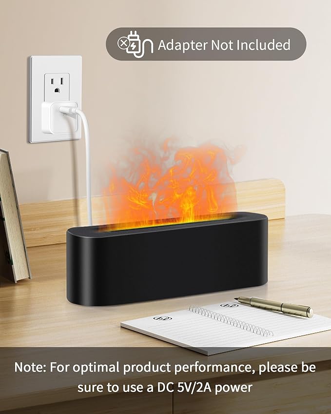 Essential Oil Diffuser with Fireplace Flame, Ultrasonic Cool Mist Humidifier - Image 7