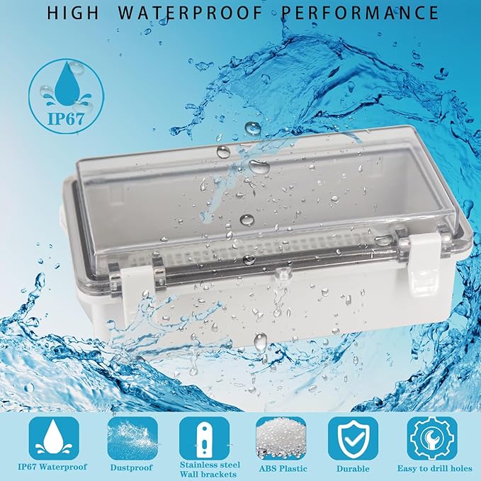 Waterproof Outdoor Electrical Box Junction Box Weatherproof IP67 ABS Plastic - Image 2
