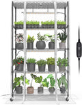 Bstrip Indoor Greenhouse with Grow Light, Mini Green House with 4 Pack 24W Full by Bstrip